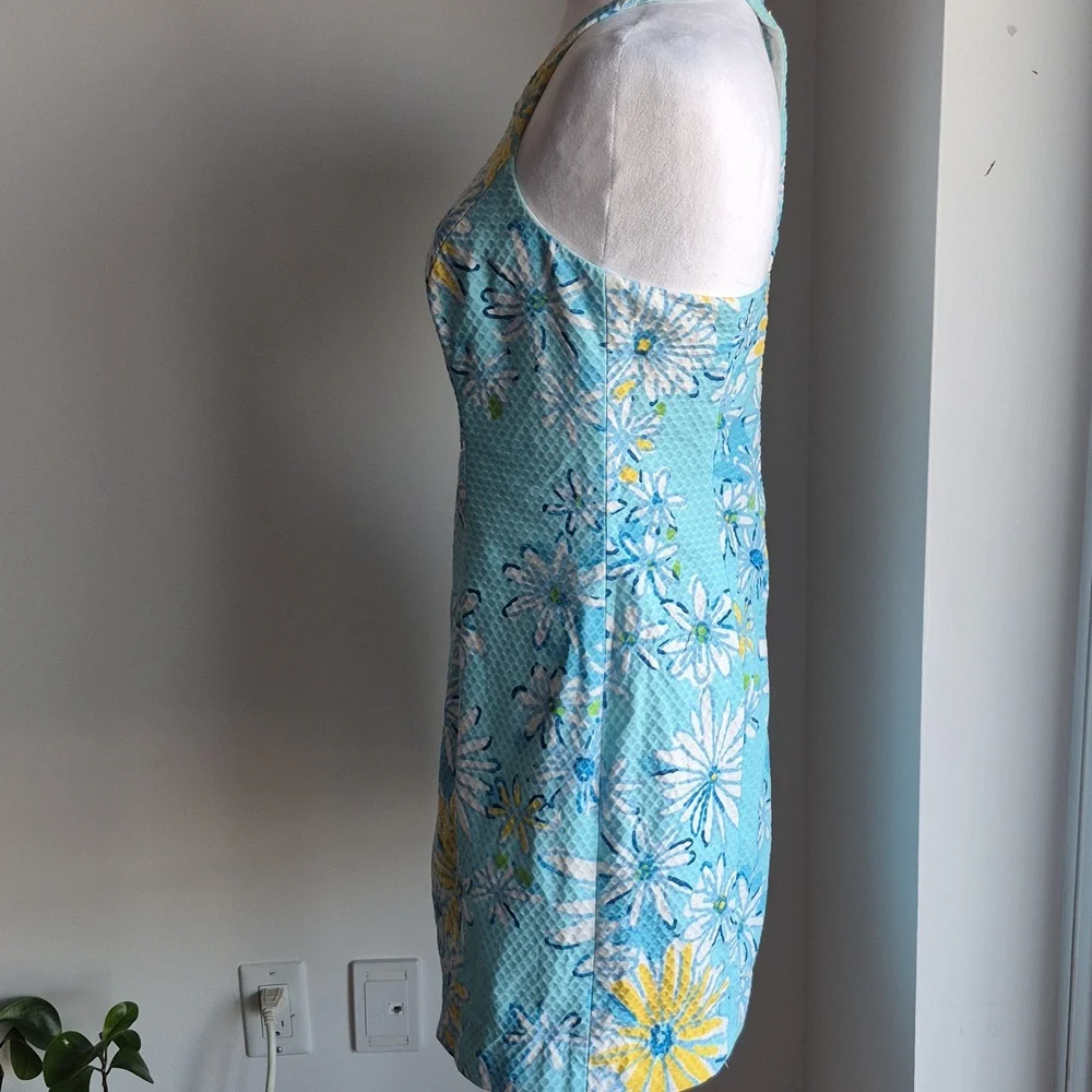 Lilly Pullitzer Grayes Racerback Shiftdress In Breakwater Blue Daisy Dance Sz 0 - Picture 3 of 6